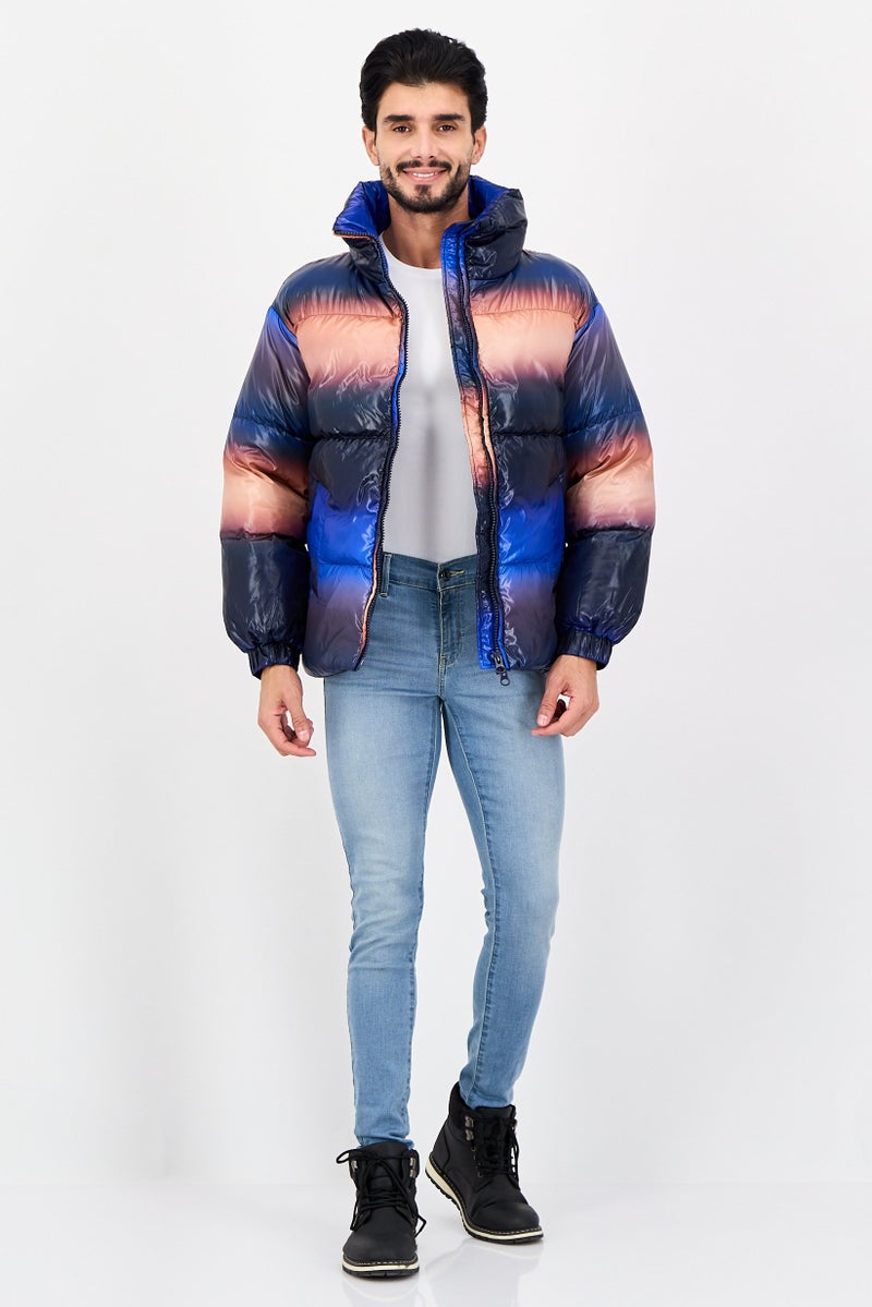 MONKI Men Quilted Puffer Jacket, Multicolor - Image 4